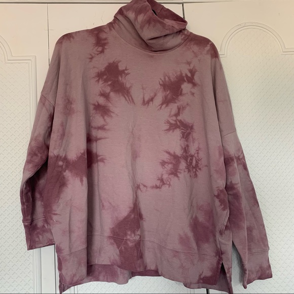Victorias Secret PINK | NWT Tie Dye Oversized Turtleneck Tunic Sweatshirt - Picture 8 of 10